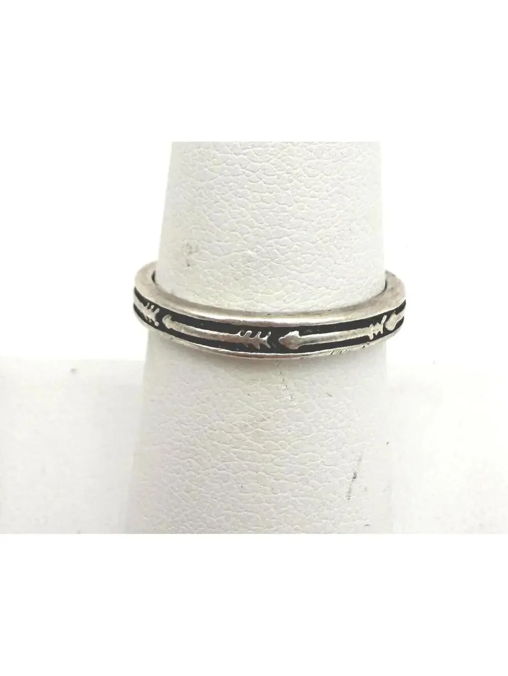 Vintage Silver Arrow Design Adjustable Ring Size 6.75